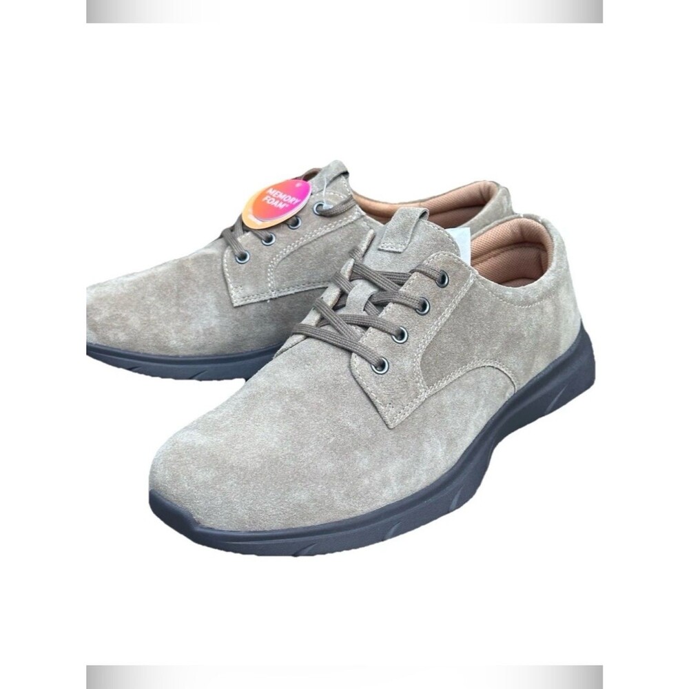COMFORTIVA MARIAH SLIP-RESISTANT OXFORDS Womens Size 11 Wide Light Taupe Lace Up